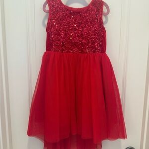 Sparkling Red Sleeveless Christmas Dress